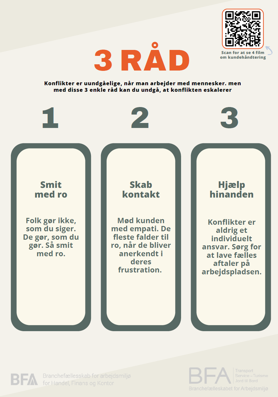 Plakat: 3 råd om konflikthåndtering