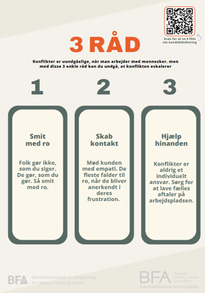 Plakat: 3 råd om konflikthåndtering 