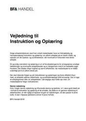 Vejledning til instruktion og oplæring